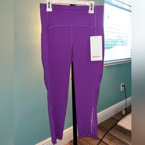Purple Lululemon Swift Speed HR Crop 21”